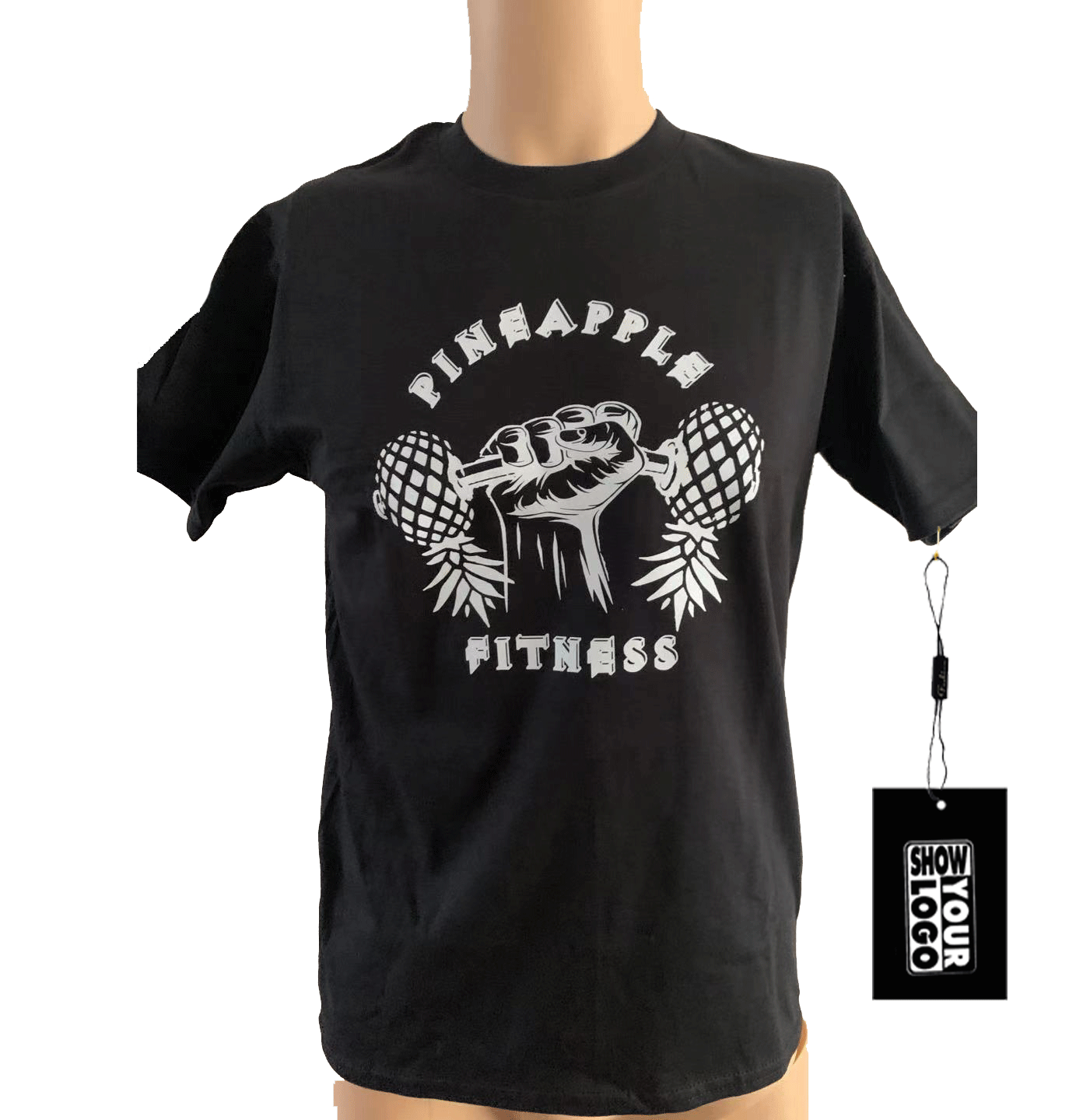 New Year's gift hot selling pineapple 100% premium cotton 5.3oz gift t-shirt, unisex classic fit size 4 in stock, fast shipping