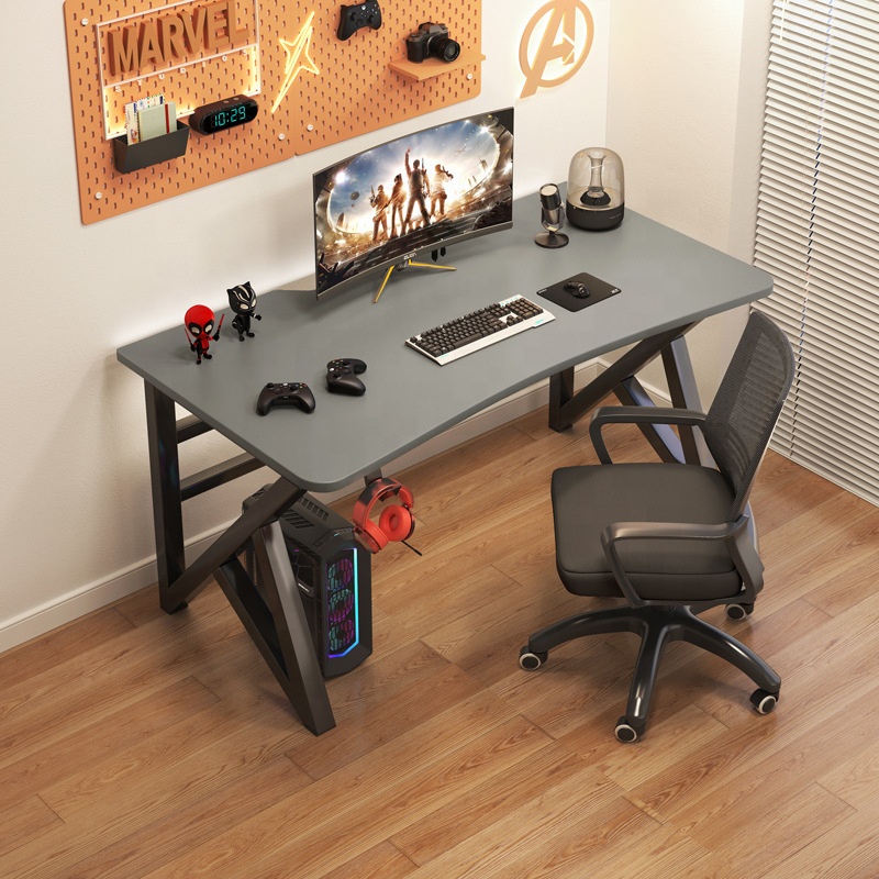 GEDO Wholesale Modern Home Furniture K-shaped Thickened Frame Game Desk Desktop Groove Design Desktop Esports Computer Desk