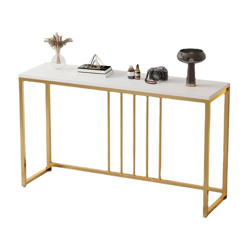 Small and elegant metal corridor, stone and stone console table, modern living room furniture, command center, minimalist design, 1 piece