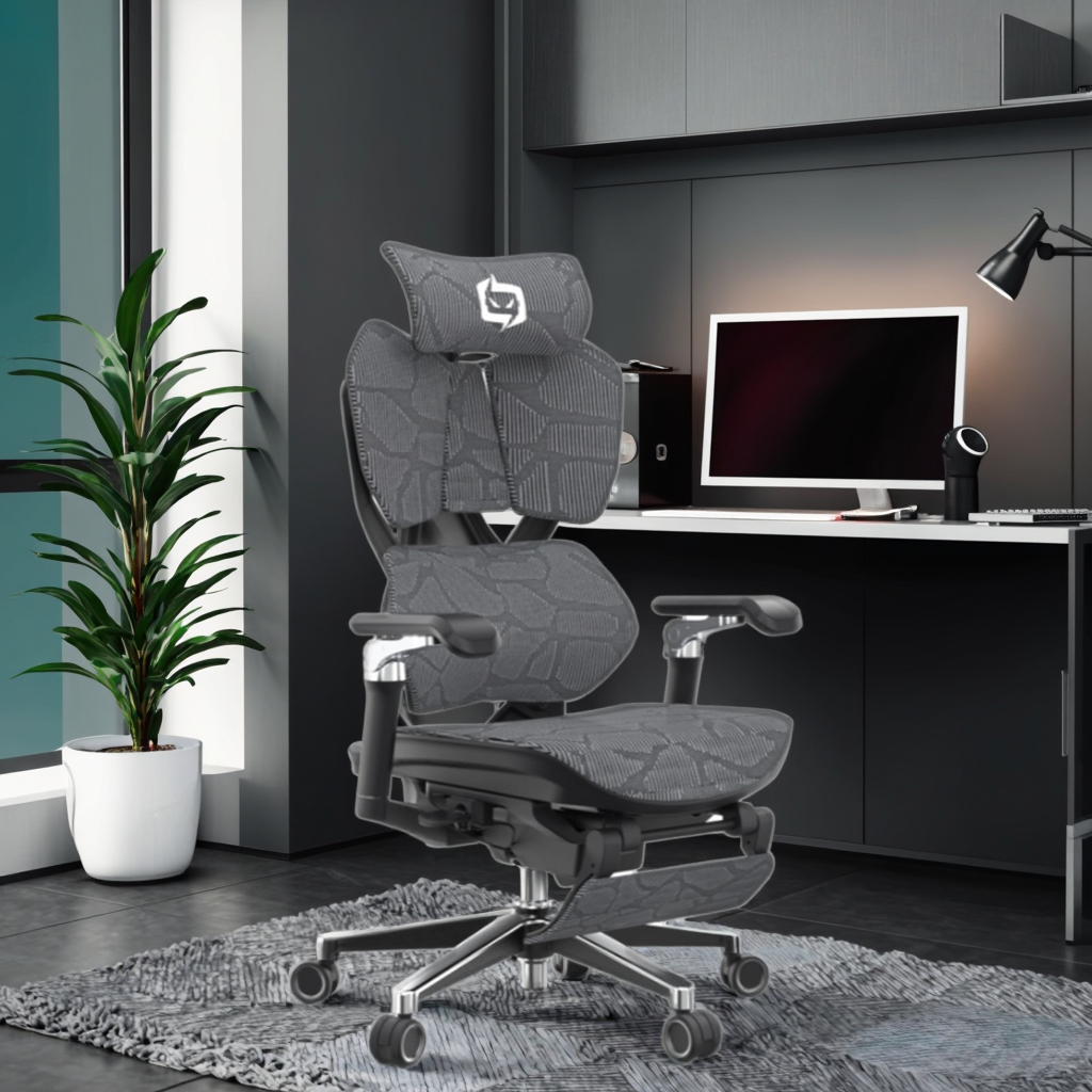 The X5PRO 6D Armest Ergonomic Mesh Gaming Chair features a comfortable ergonomic design.