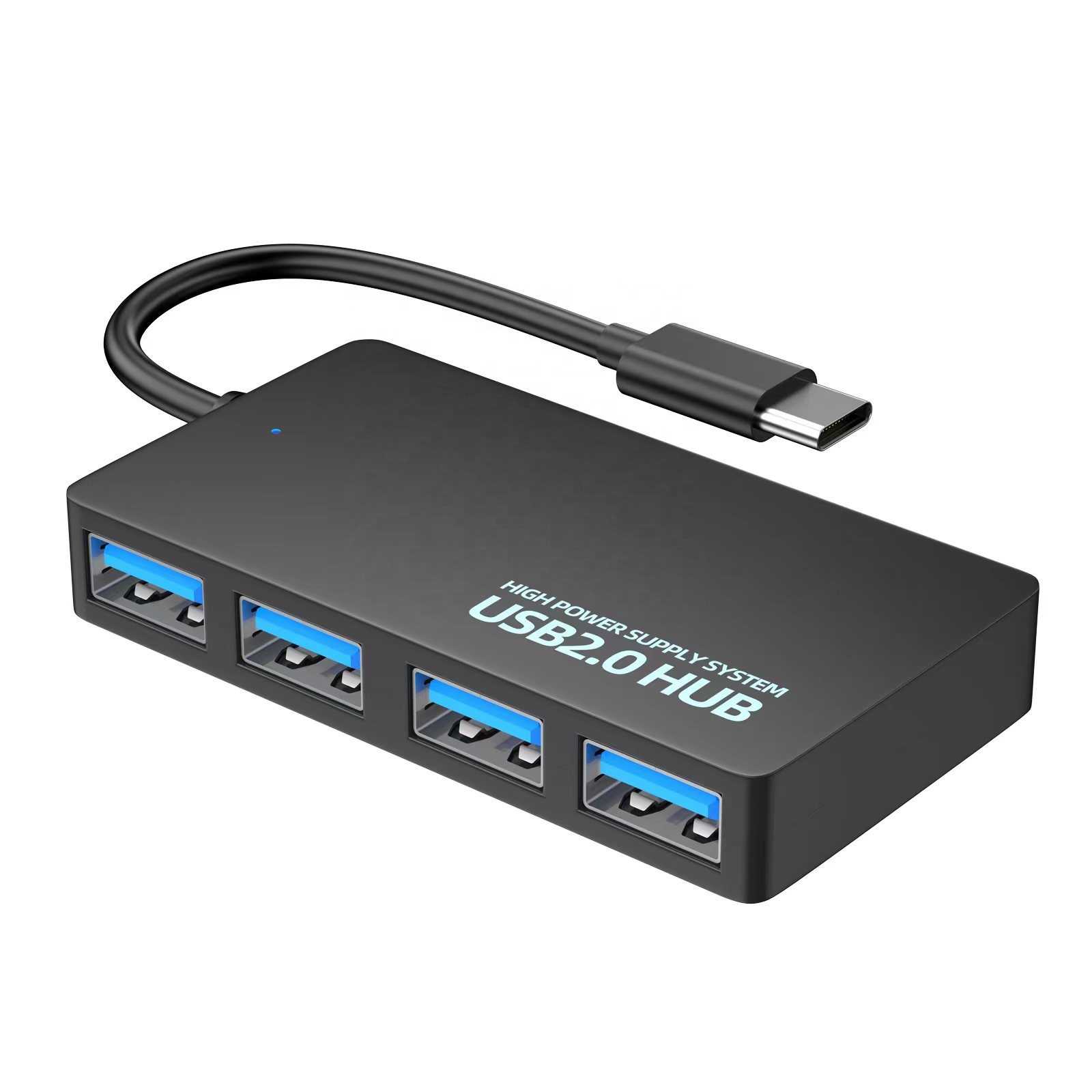 Cantell Hub USB C 2.0 to USB Adapter Multi plug 4-port Data C-type Hub Docking Station with 4 USB 2.0 Hubs Suitable for MacBook